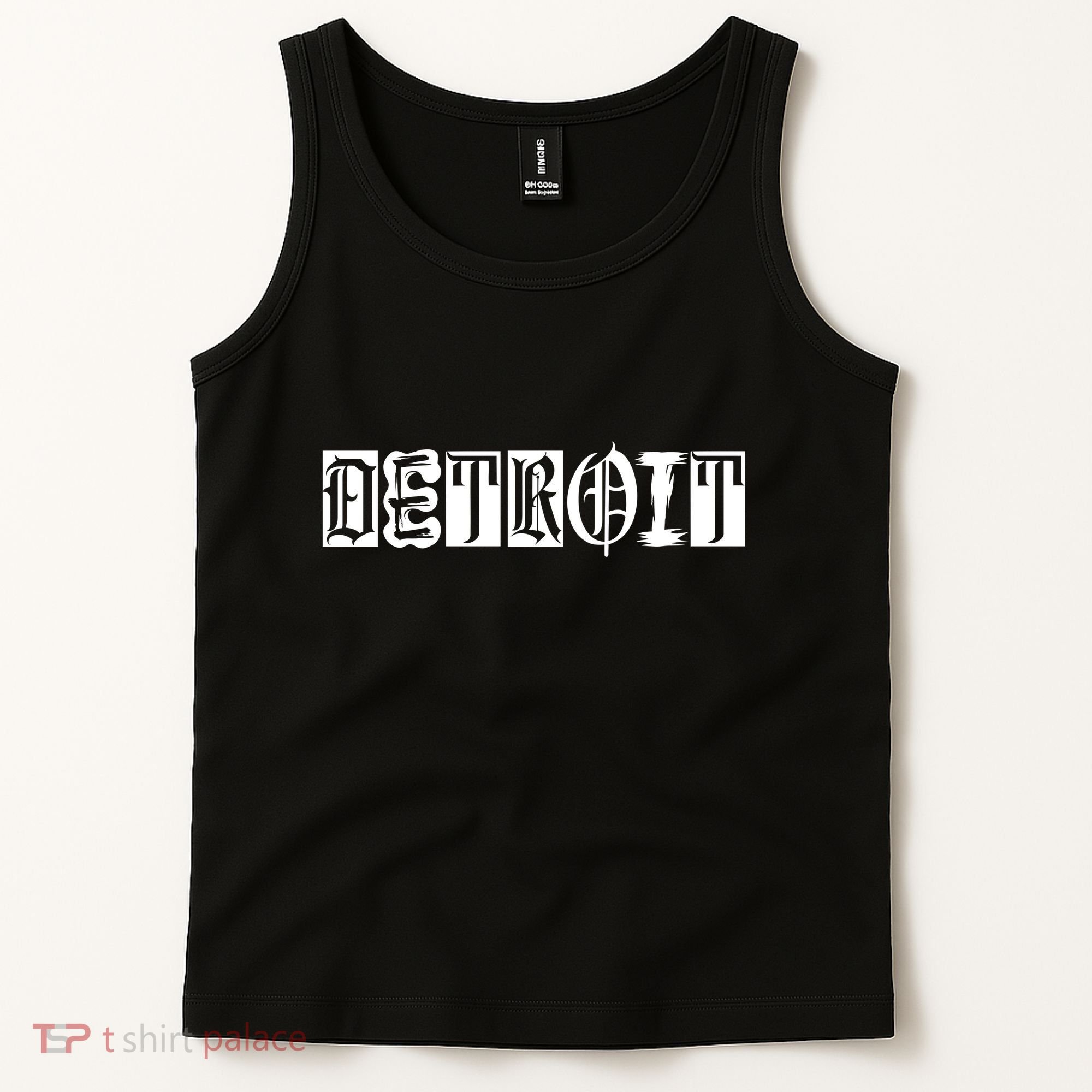 Awesome Detroit Style Font Logo Tank Top