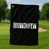 Awesome Detroit Style Font Logo Golf Towel thumb 1