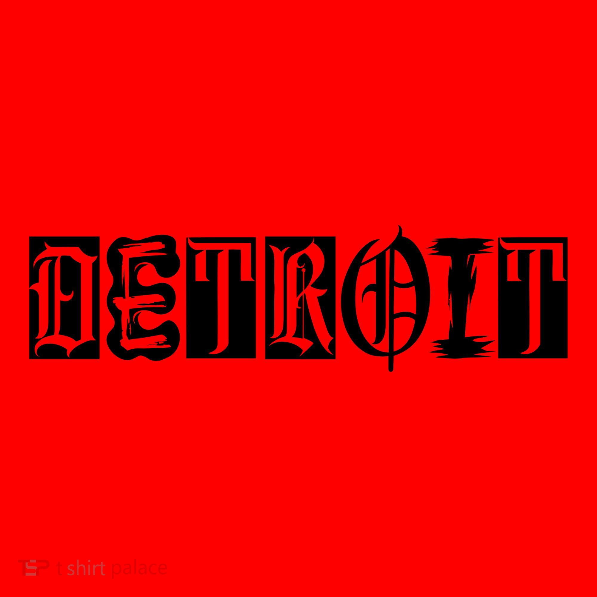 Awesome Detroit Style Font Logo Santa Hat