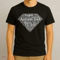 Autism Dad Superhero Fathers Day T-Shirt thumb 3