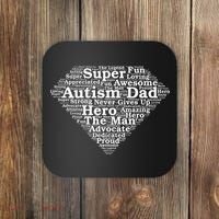 Autism Dad Superhero Fathers Day Coaster thumb 0