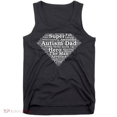 Autism Dad Superhero Fathers Day Tank Top