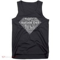 Autism Dad Superhero Fathers Day Tank Top thumb 0