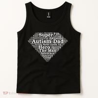 Autism Dad Superhero Fathers Day Tank Top thumb 2