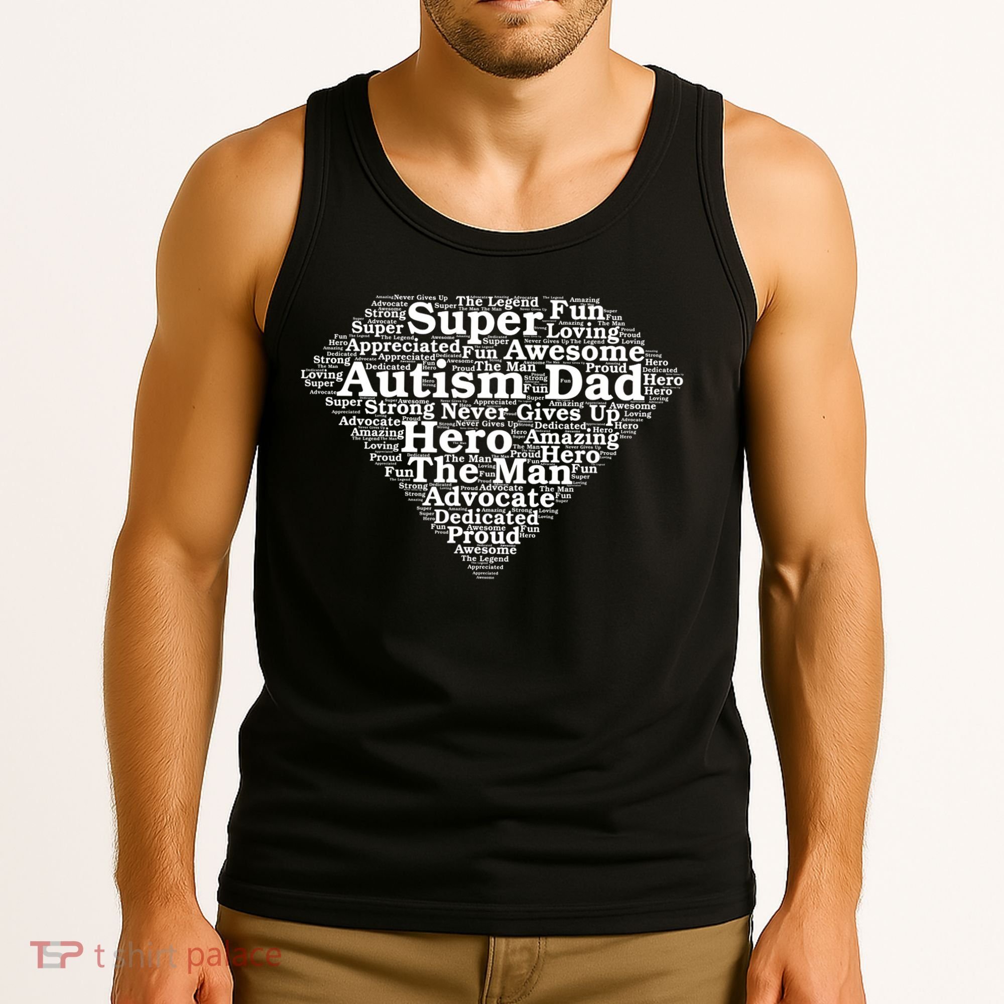 Autism Dad Superhero Fathers Day Tank Top