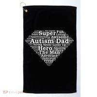 Autism Dad Superhero Fathers Day Golf Towel thumb 0