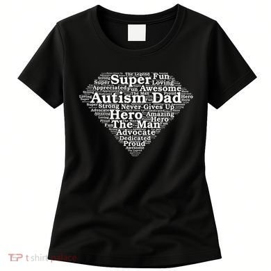 Autism Dad Superhero Fathers Day Women's T-Shirt
