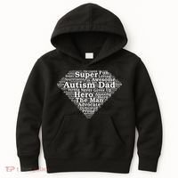 Autism Dad Superhero Fathers Day Kids Hoodie thumb 0