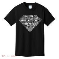 Autism Dad Superhero Fathers Day Kids T-Shirt thumb 0