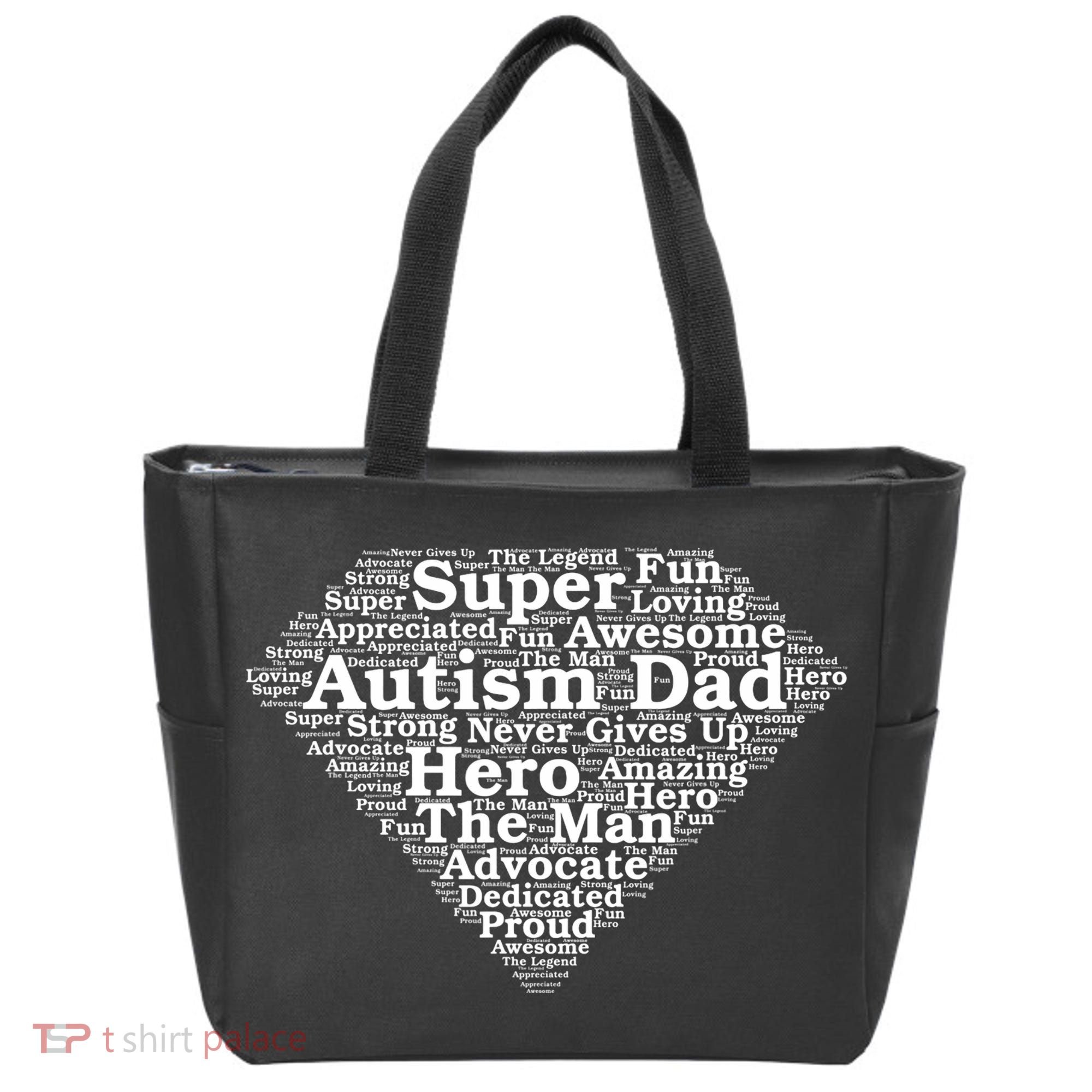 Autism Dad Superhero Fathers Day Tote Bag