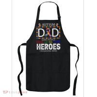 Autism Dad Some People Look Up To Their Heroes Apron thumb 0