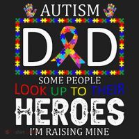 Autism Dad Some People Look Up To Their Heroes Hat thumb 2