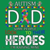 Autism Dad Some People Look Up To Their Heroes Baby Bodysuit thumb 2