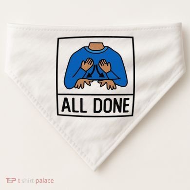 All Done Special Education Teacher Neurodiversity Autism USA-Made Doggie Bandana