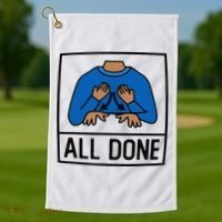 All Done Special Education Teacher Neurodiversity Autism Golf Towel thumb 1