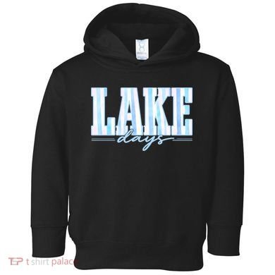 Ake Days Striped Summer Preppy Cottage Coastal Toddler Hoodie