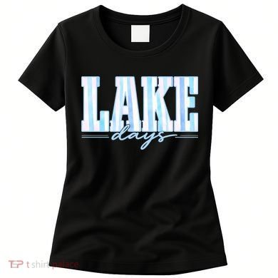Ake Days Striped Summer Preppy Cottage Coastal Women's T-Shirt