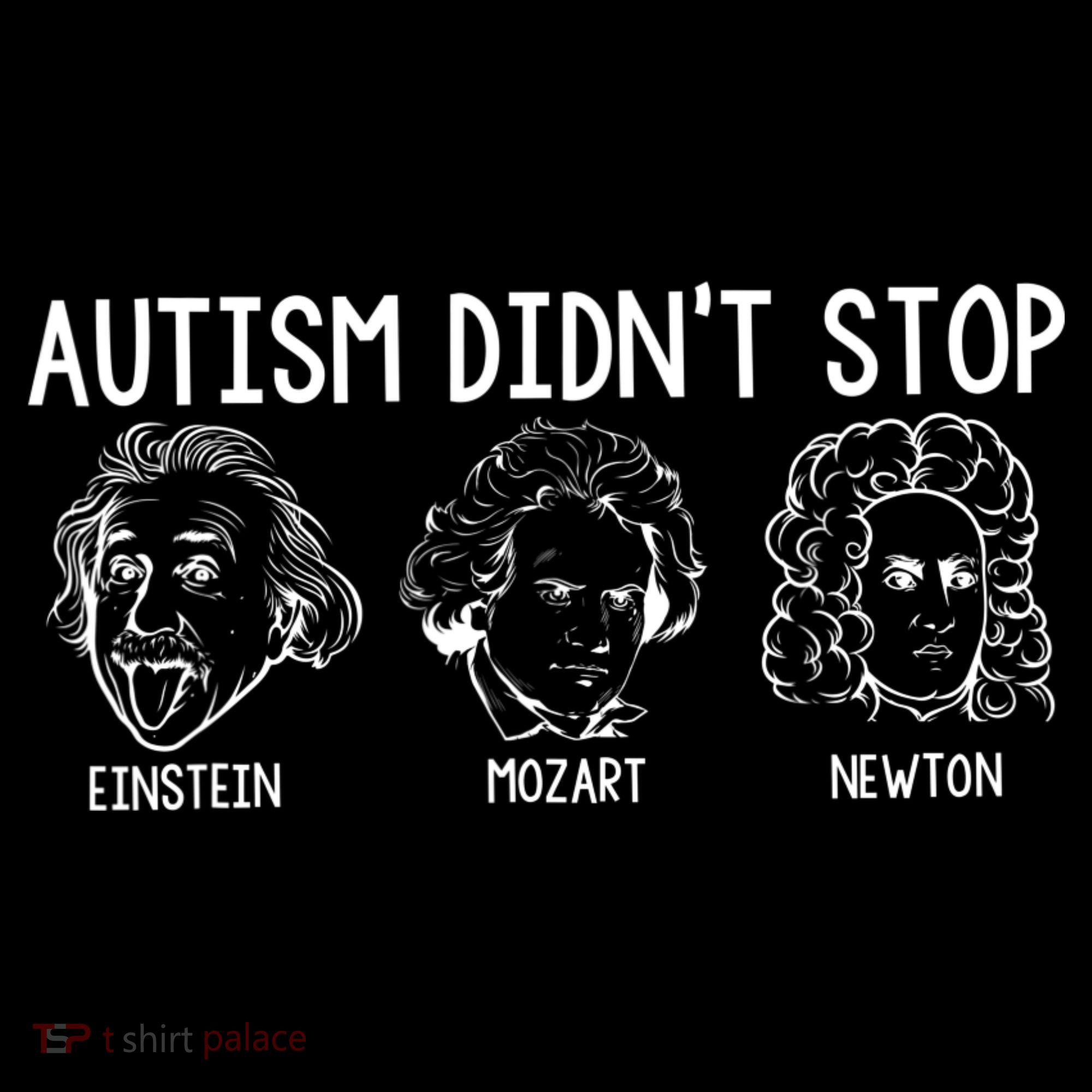 Autism Didn't Stop Einstein Mozart Newton Autism Awareness Women's Hoodie
