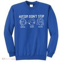 Autism Didn't Stop Einstein Mozart Newton Autism Awareness Sweatshirt thumb 0