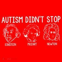 Autism Didn't Stop Einstein Mozart Newton Autism Awareness Santa Hat thumb 1
