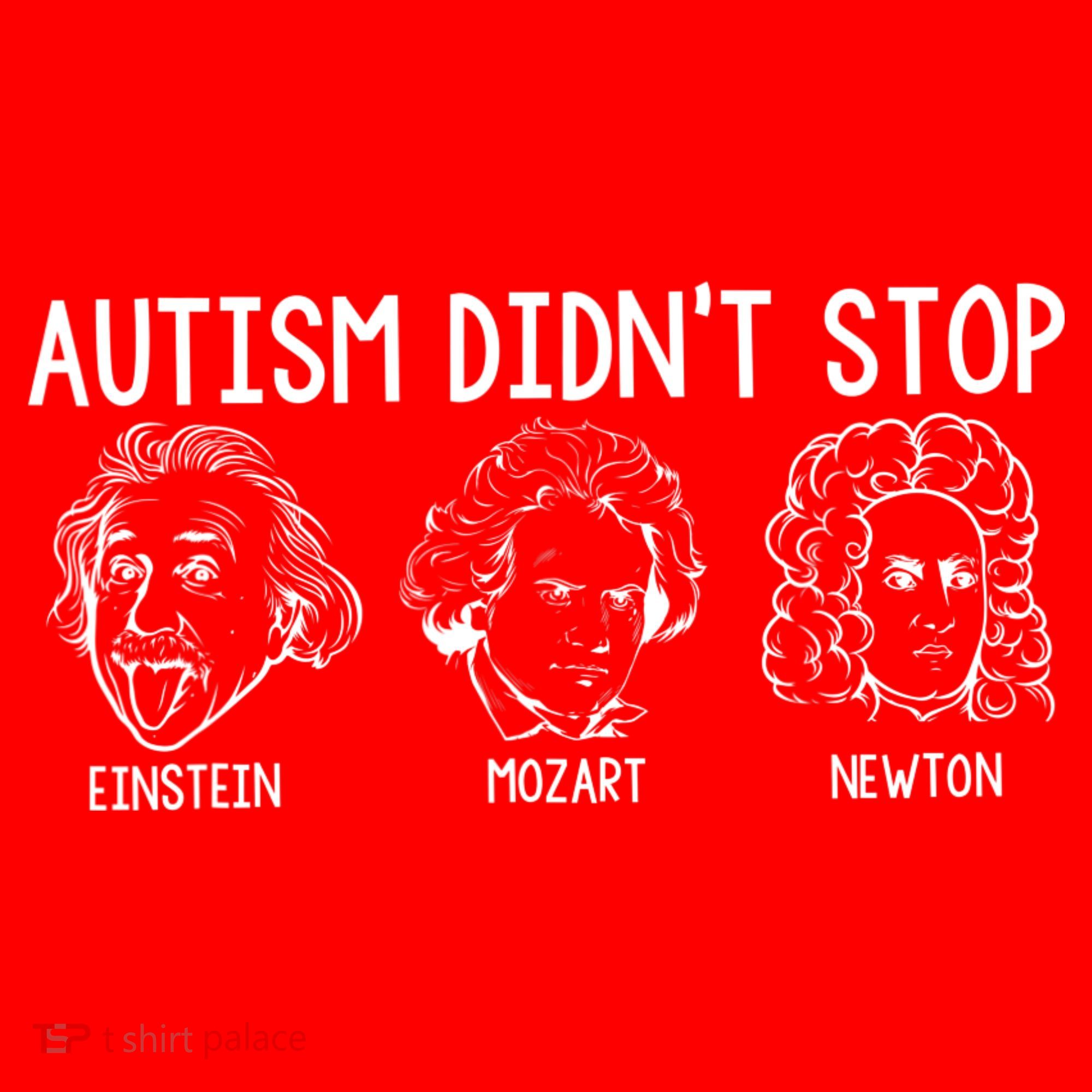 Autism Didn't Stop Einstein Mozart Newton Autism Awareness Santa Hat
