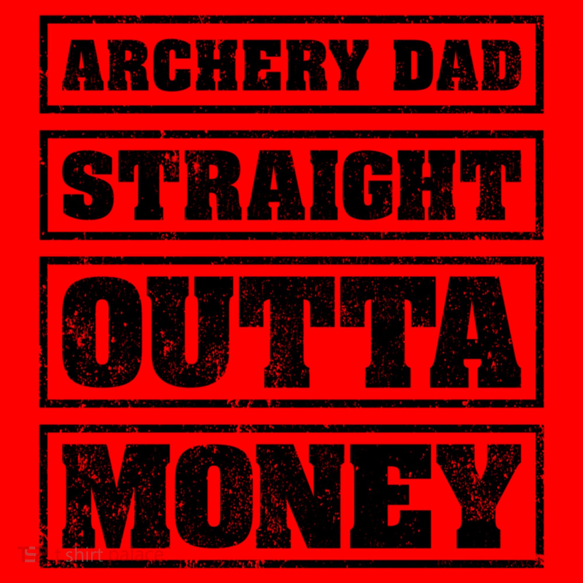 Archery Dad Straight Outta Money Funny Archery Father's Day Gift Santa Hat