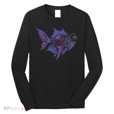 Anglerfish Deep Sea Creatures Sea Monster Angler Fish Long Sleeve Shirt