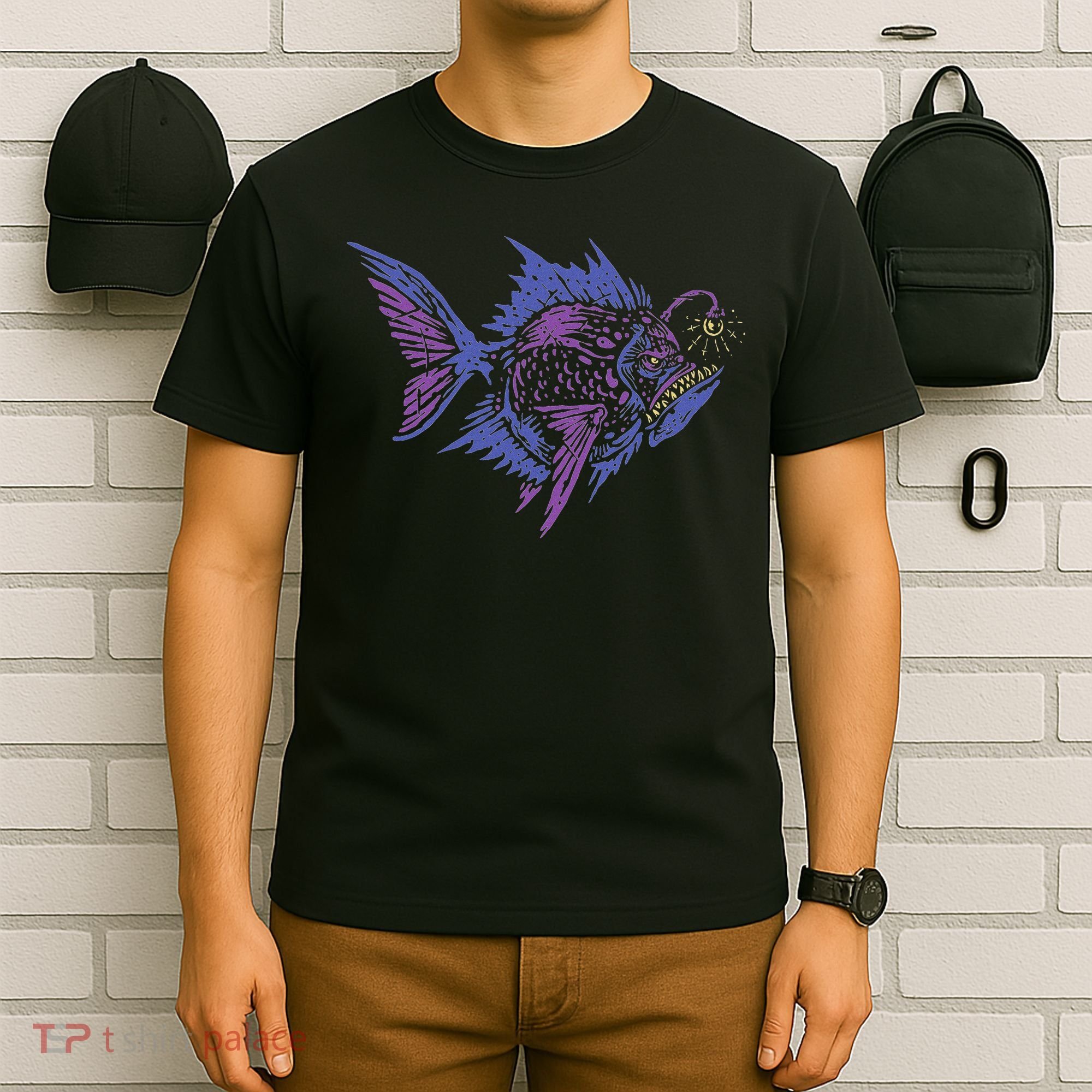 Anglerfish Deep Sea Creatures Sea Monster Angler Fish T-Shirt