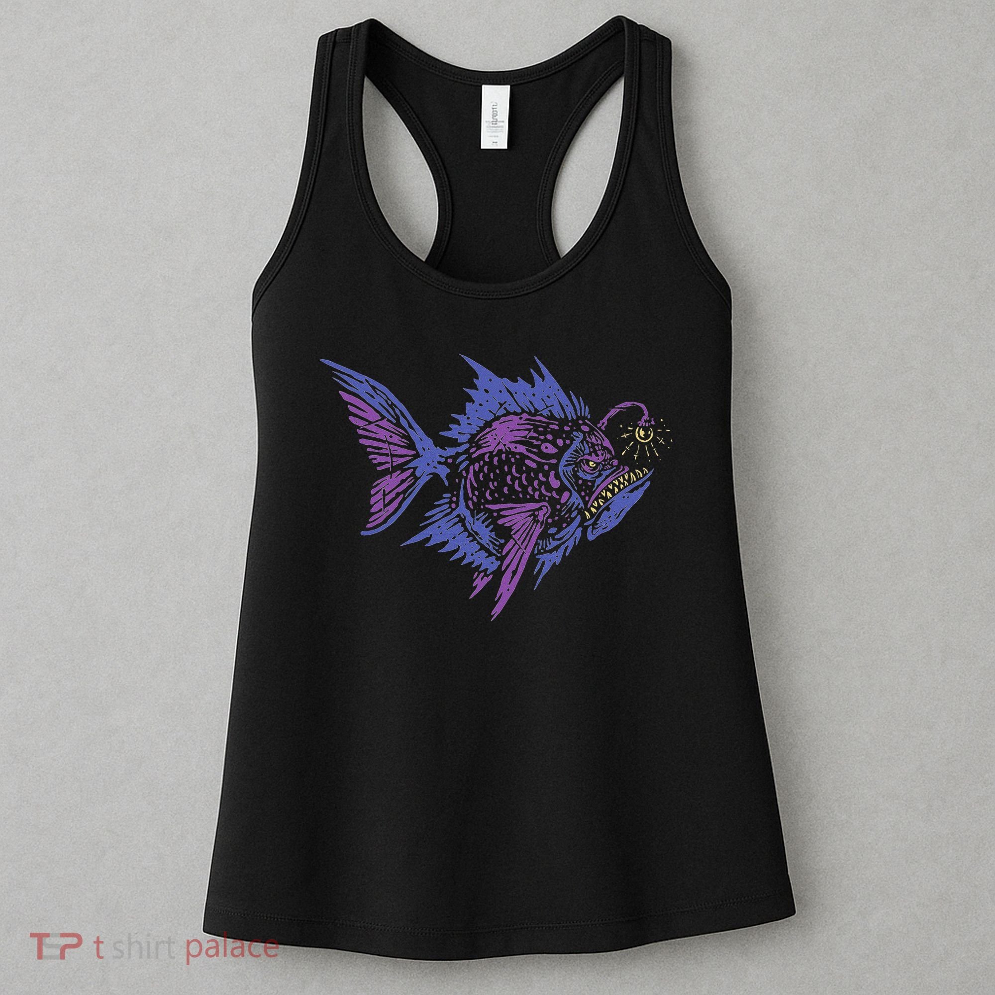 Anglerfish Deep Sea Creatures Sea Monster Angler Fish Women's Tank Top