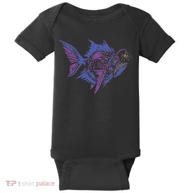 Anglerfish Deep Sea Creatures Sea Monster Angler Fish Baby Bodysuit