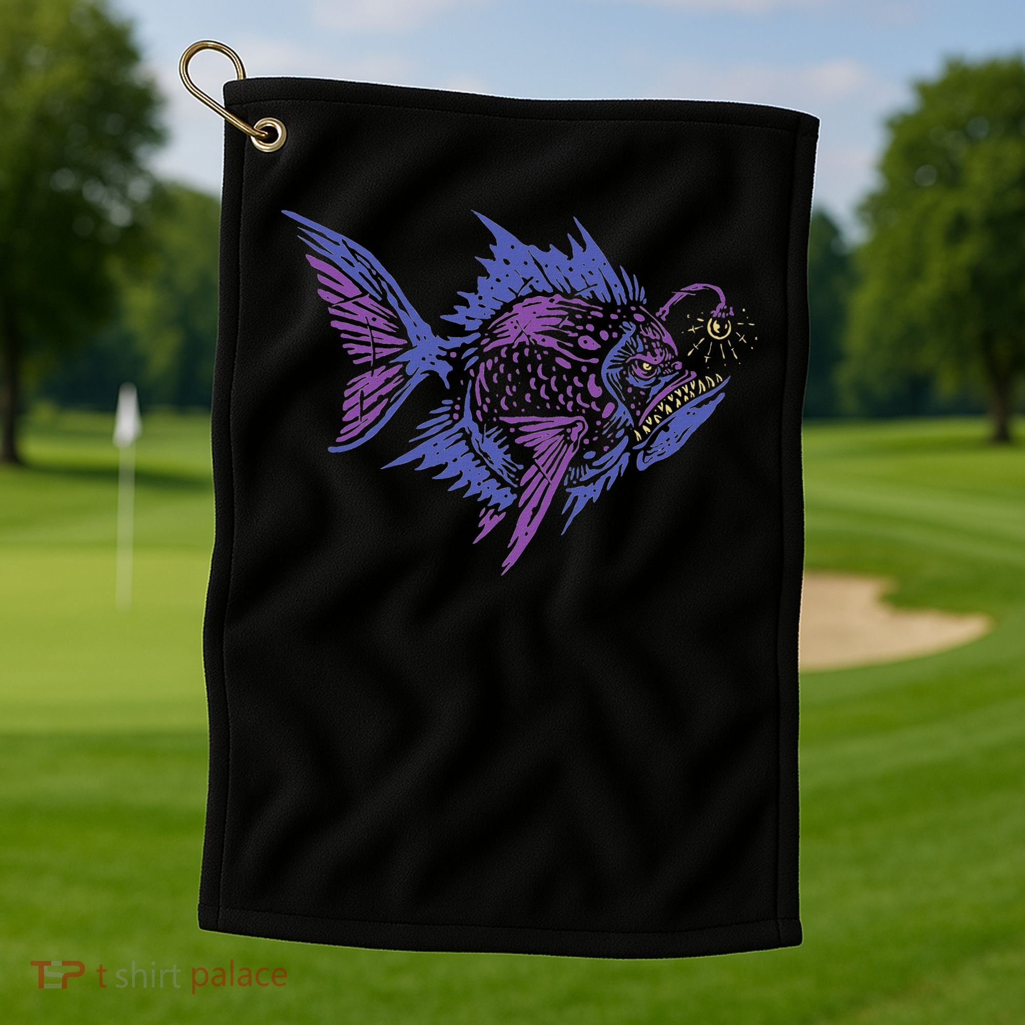 Anglerfish Deep Sea Creatures Sea Monster Angler Fish Golf Towel