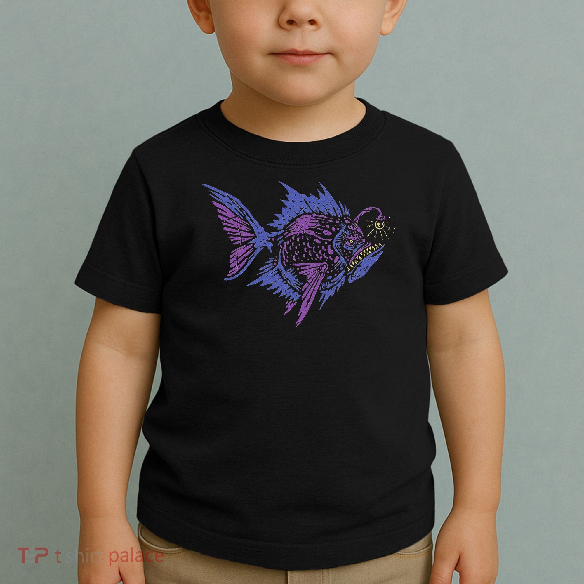 Anglerfish Deep Sea Creatures Sea Monster Angler Fish Toddler T-Shirt