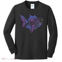 Anglerfish Deep Sea Creatures Sea Monster Angler Fish Kids Long Sleeve Shirt thumb 0