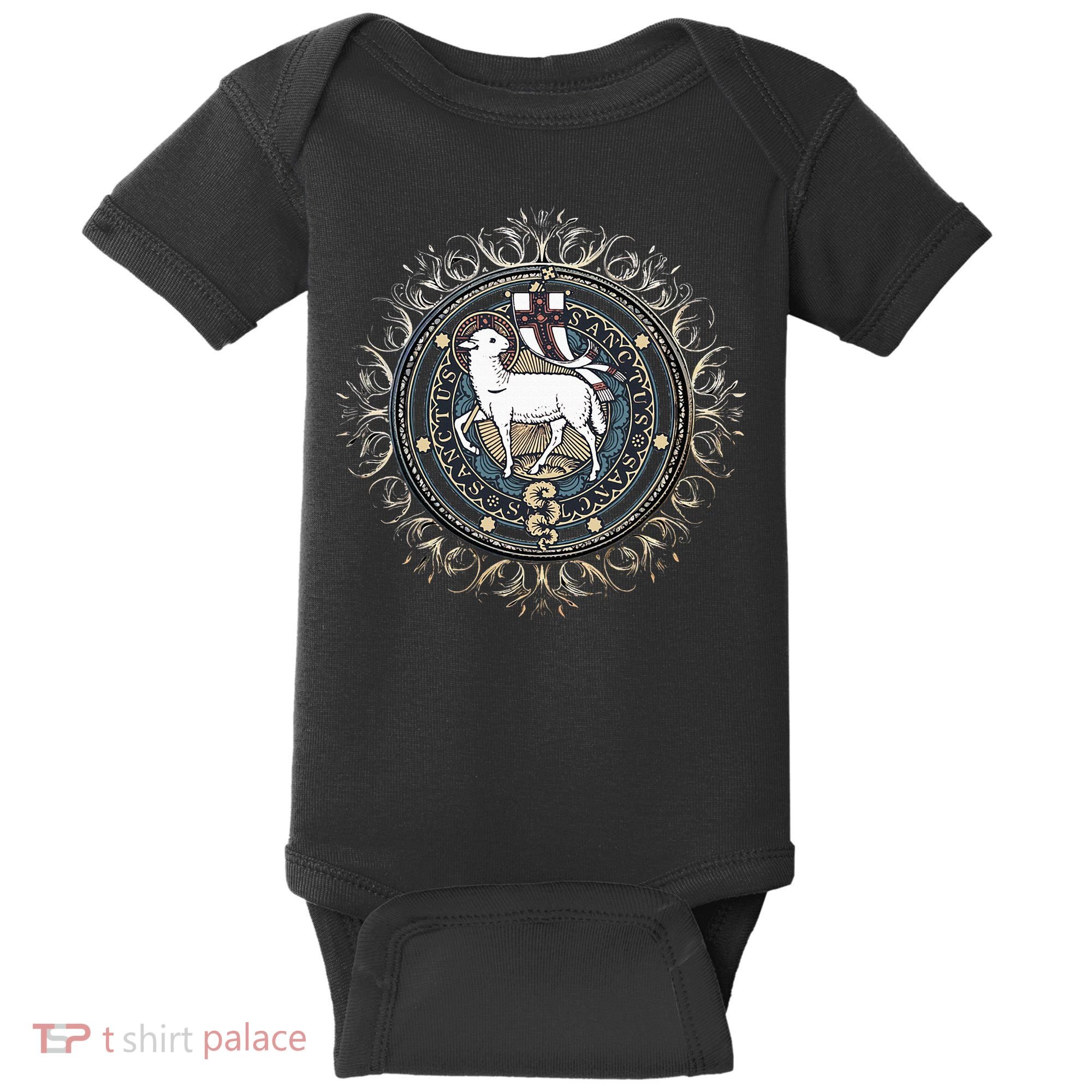 Agnus Dei Sanctus Traditional Latin Mass Catholic Baby Bodysuit