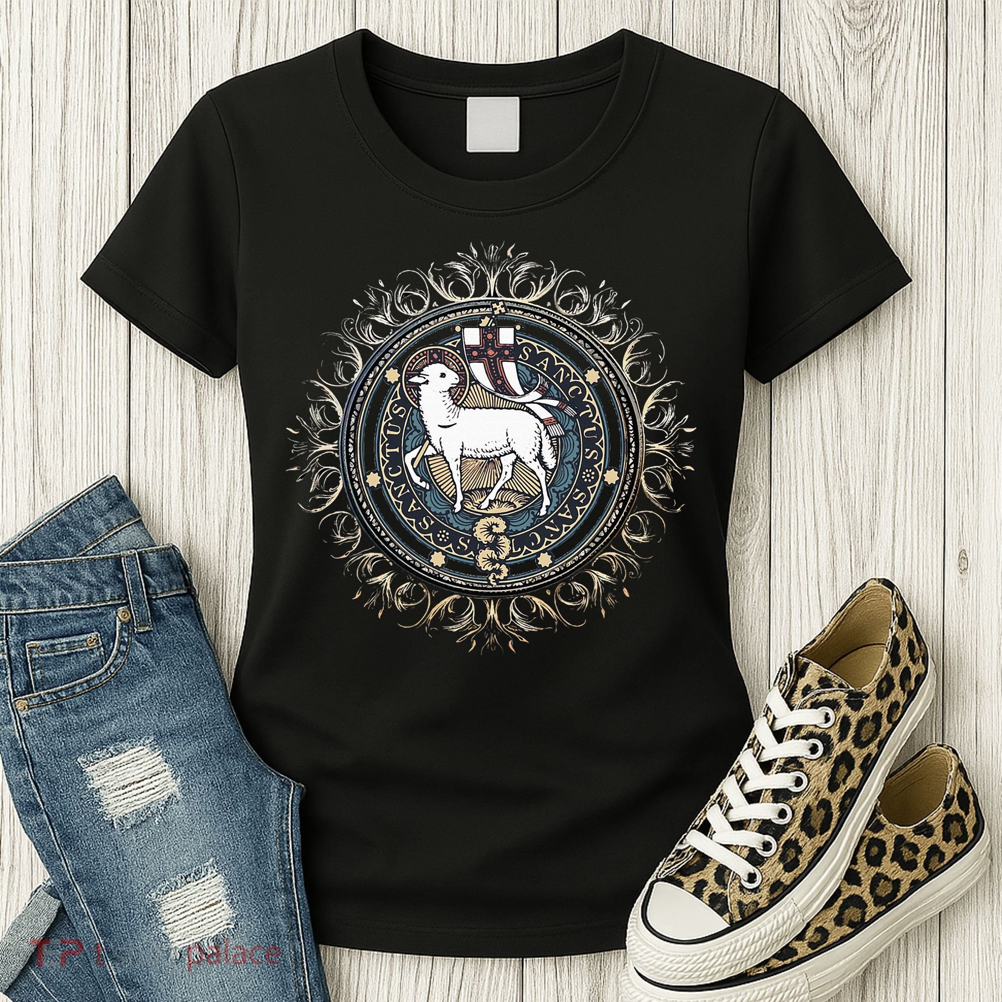 Agnus Dei Sanctus Traditional Latin Mass Catholic Women's T-Shirt