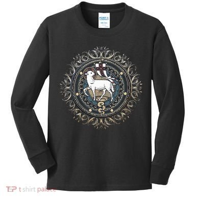 Agnus Dei Sanctus Traditional Latin Mass Catholic Kids Long Sleeve Shirt