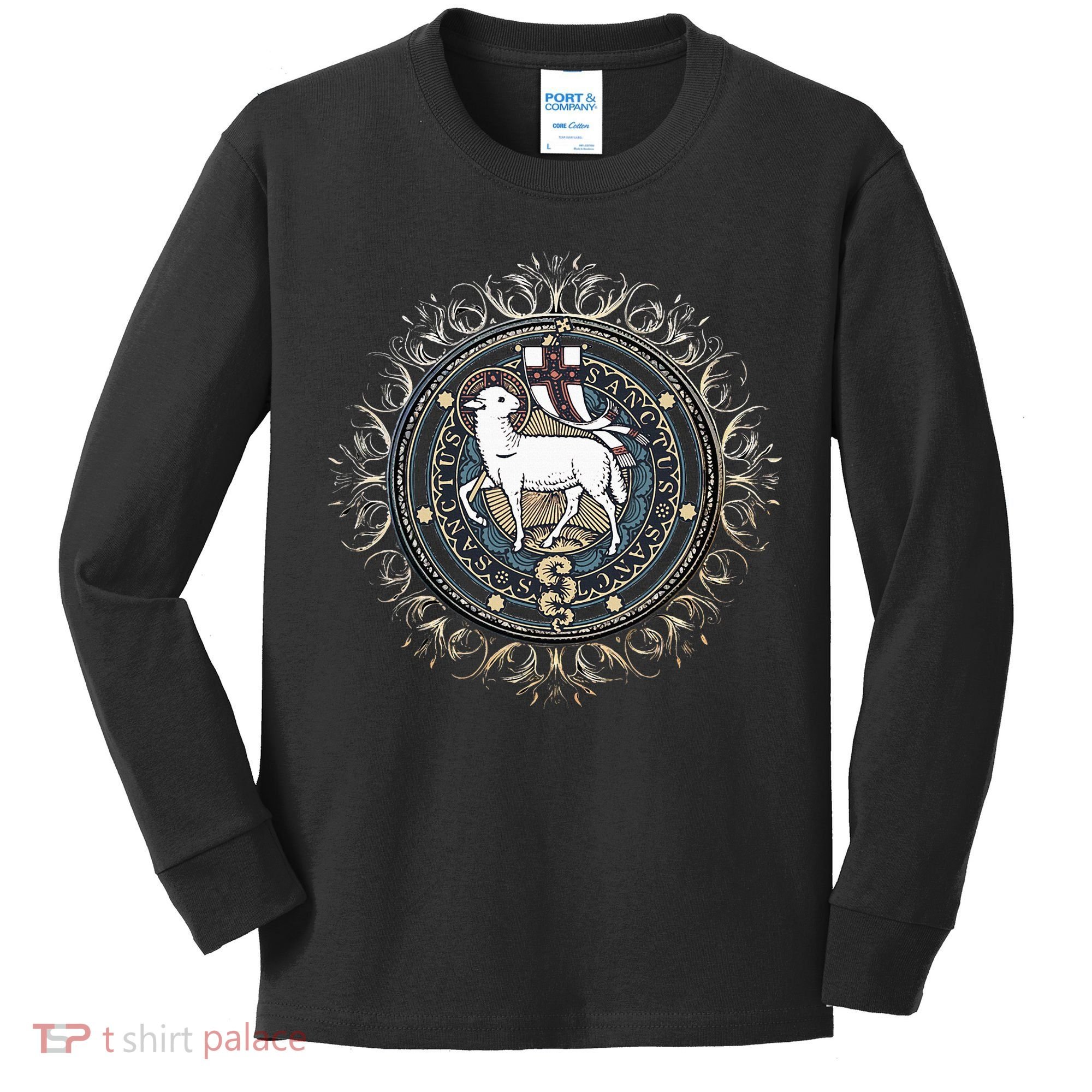 Agnus Dei Sanctus Traditional Latin Mass Catholic Kids Long Sleeve Shirt
