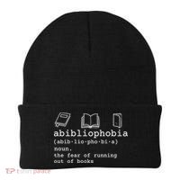Abibliophobia Definition The Fear Of Running Out Of Books Beanie thumb 0