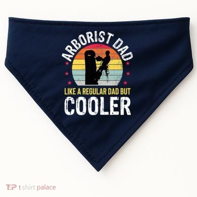 Arborist Dad Tree Climber Funny Arborist Father USA-Made Doggie Bandana