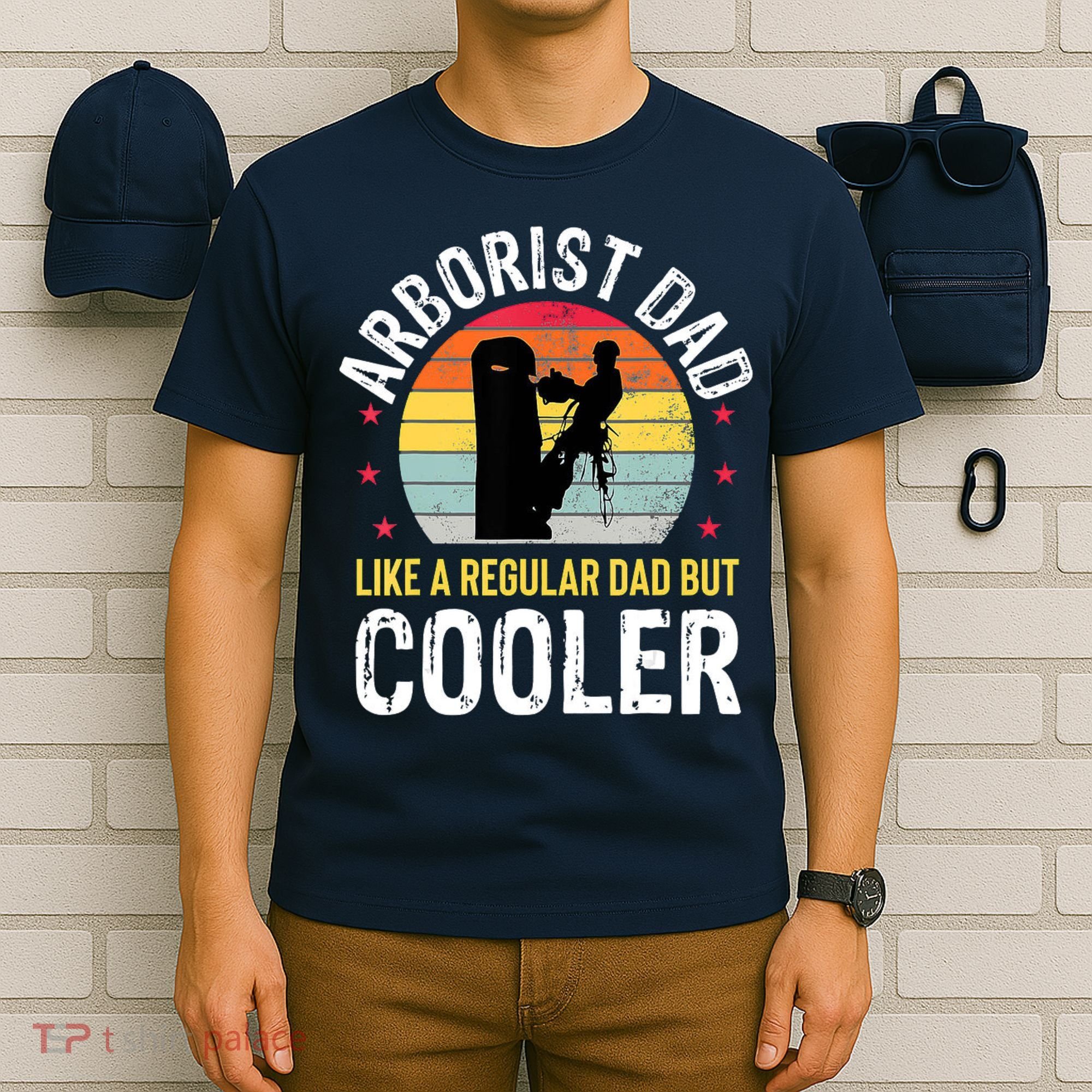 Arborist Dad Tree Climber Funny Arborist Father T-Shirt