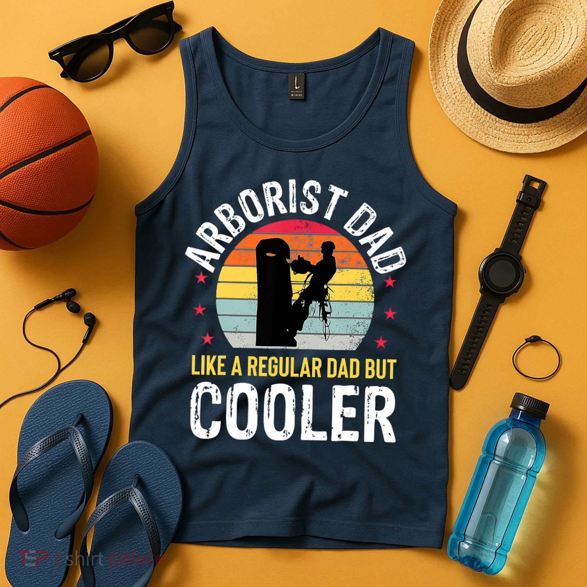 Arborist Dad Tree Climber Funny Arborist Father Tank Top