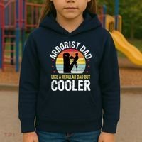 Arborist Dad Tree Climber Funny Arborist Father Kids Hoodie thumb 3