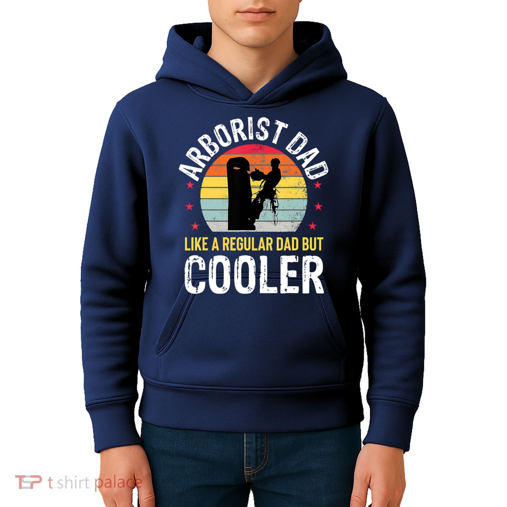 Arborist Dad Tree Climber Funny Arborist Father Kids Hoodie