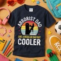 Arborist Dad Tree Climber Funny Arborist Father Kids T-Shirt thumb 3