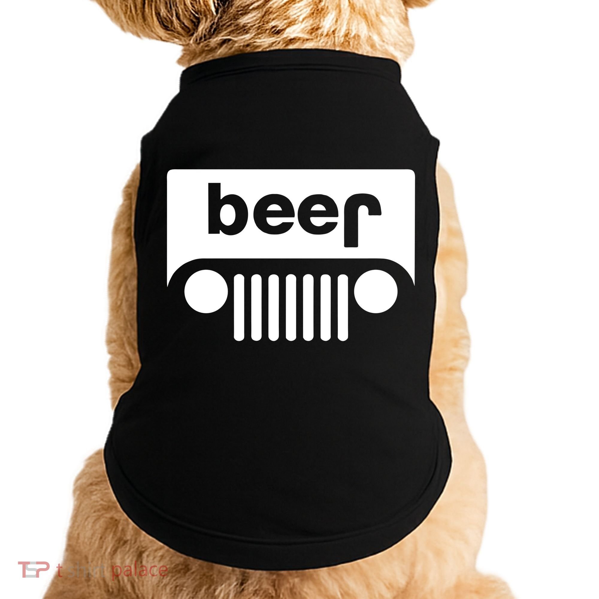 Adult Beer Funny Upside Down Logo Doggie Tank