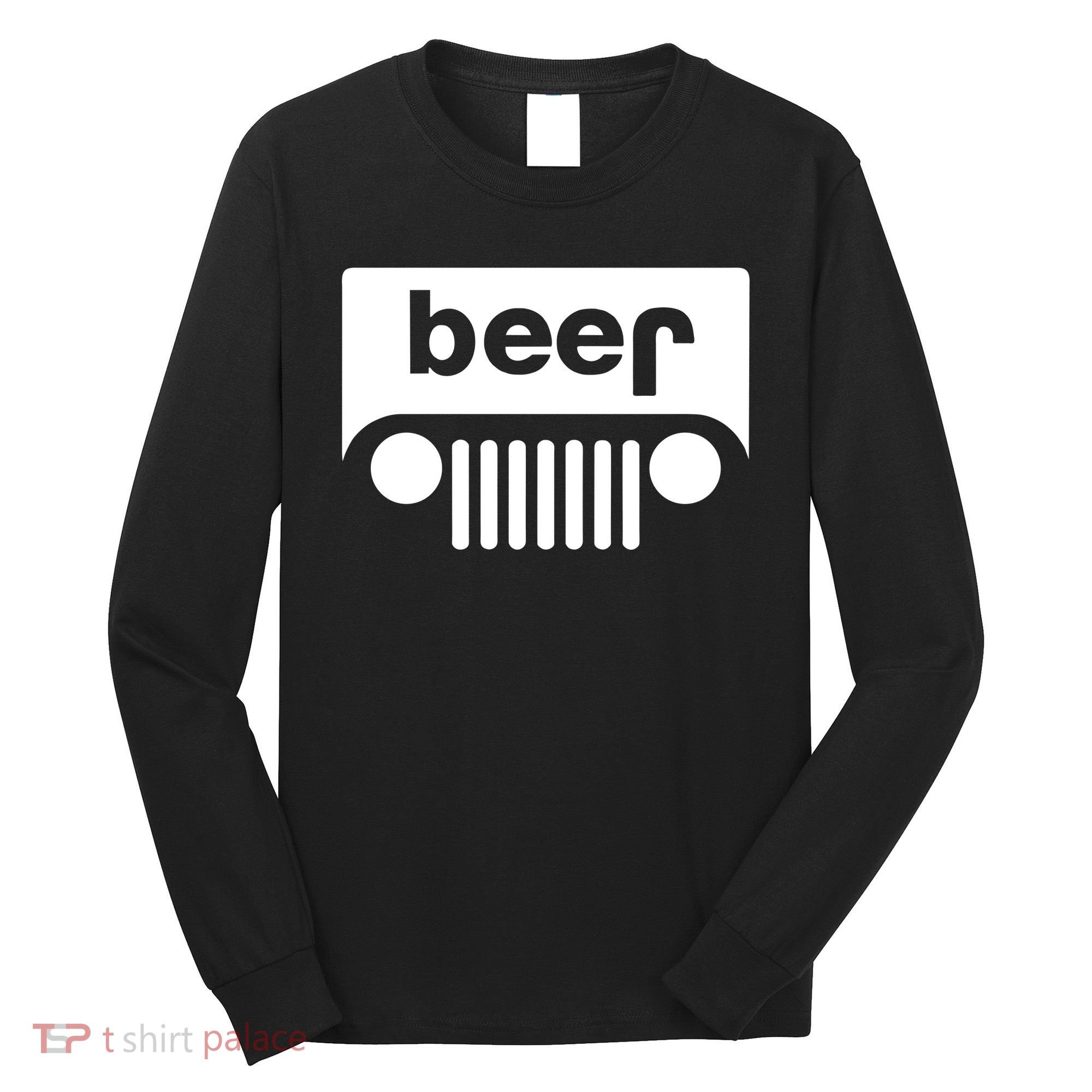 Adult Beer Funny Upside Down Logo Long Sleeve Shirt