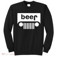 Adult Beer Funny Upside Down Logo Sweatshirt thumb 0