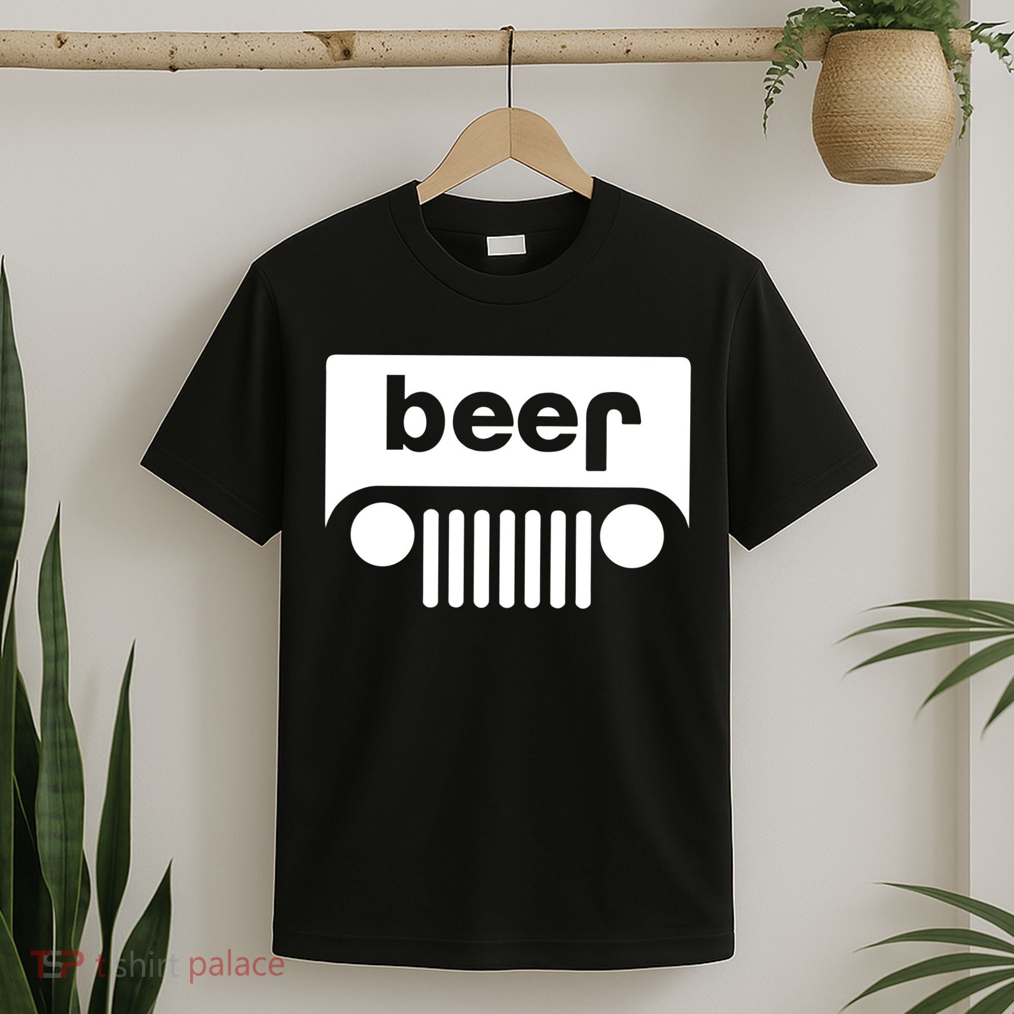 Adult Beer Funny Upside Down Logo T-Shirt