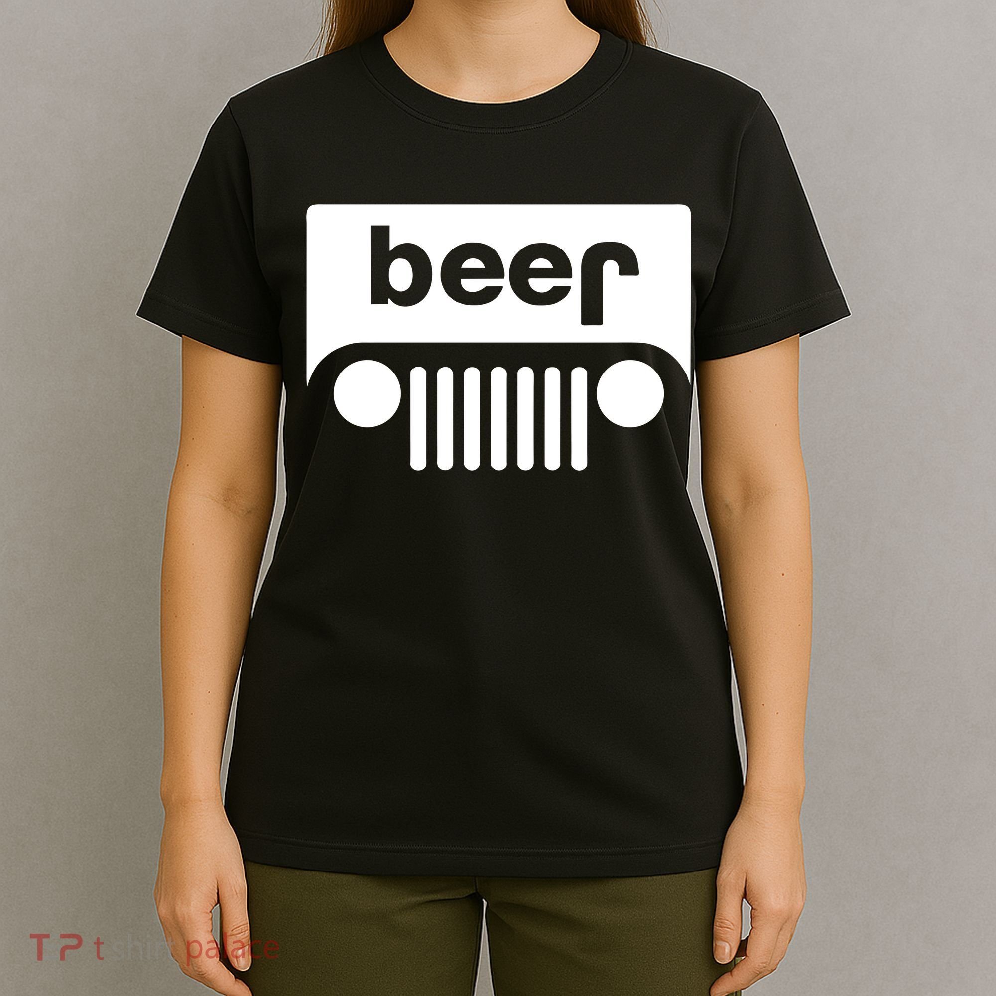 Adult Beer Funny Upside Down Logo T-Shirt