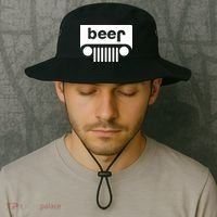 Adult Beer Funny Upside Down Logo Bucket Hat thumb 2